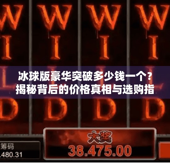 冰球版豪华突破多少钱一个？揭秘背后的价格真相与选购指南！冰球版豪华突破多少钱一个